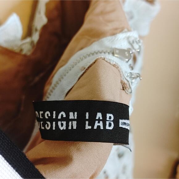 Design Lab Size Large L Ice Blue Lace Nude Detailing NWT NEW Dress Preppy Weddin - Picture 9 of 12